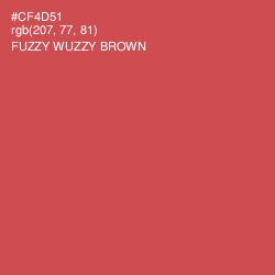 #CF4D51 - Fuzzy Wuzzy Brown Color Image